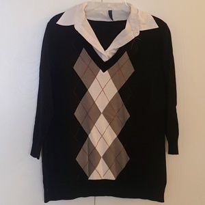 Collared Argyle Sweater
